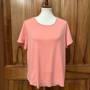 J. Jill - Bubblegum Pink 100% Pima Cotton Short-Sleeve Tee - EUC - XLP